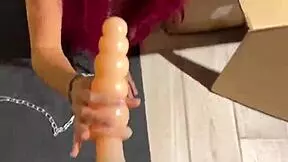 i let my sex machine deep throat me with a huge dildo