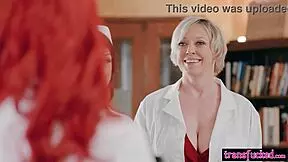 Shemale Ts Foxxy Enjoyed Triple Blowjob By Horny Patient Jean Hollywood In Group Fucking Scene?