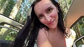 i fucked my friend's hot girlfriend in the car and filled her mouth