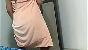 i record my stepsister changing clothes but she ends up masturbating!