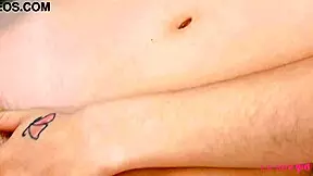 charming blonde gets naked for close-up massage