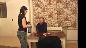 Old Lecher Pavel Terrier Seduces Teen Ashley Sweet With Blowjob