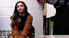 Pretty Vanessa Caught By A Mall Cop And Now She Must Offer Her Pussy For A Quick Punish Fuck