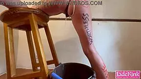 Crazy husband kinky body writing fetish 😈