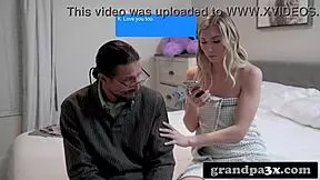 horny old guy sneaks out from senior home to fuck young 18+ beauty