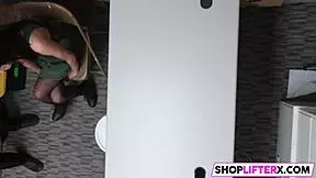 sexy swiping gal eden gets punished in the shop by burglar