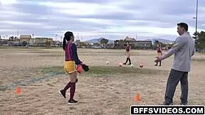 Soccer Girls Team Avery Black Coco Lovelock And Diana Grace Make A Naughty Move On Their Resting Coach