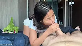 Thai teen pounded hard by massive white cock, huge facial