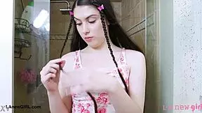 Bold Brunette Queen Took A Shower