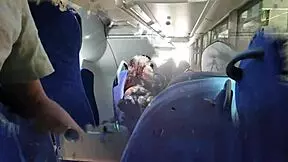 Exhibitionist Seduces Milf to Suck & Jerk His Dick in Bus Until He Cums