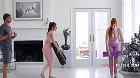 Yoga trainer fucks clients, calls it 'ignore training'! Lauren Phillips, Penelope Kay 😈