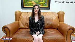 Skinny Nerdy Brunette Hazel O'Connor Rings Her Bell and Sucks a Juicy Cock