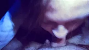 Girlfriend gets dessert in bed with cumshot