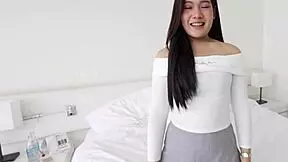 Gorgeous curvy ladyboy takes intense anal in POV