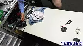 Small Skinny Teen Screwed by Security for Thieving - Emma Rosie