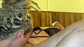 watch this married woman sit on the biggest brazilian cock in lingerie