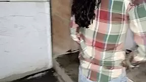 I hired a street painter for a drawing, but he got excited and we ended up together.