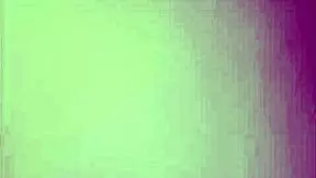 Horny young girl masturbating with big cock on bed.