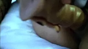 my girlfriend plays with a big dildo and vibrator until she cums