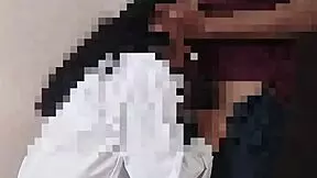 College trainee nurse sucks doctor's big black cock in private cabin