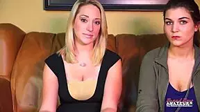 Horny Coed Friends Jennifer And Vicky Look For A Tasty Cum Halloween Treat!