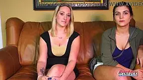 Horny Coed Friends Jennifer And Vicky Look For A Tasty Cum Halloween Treat!