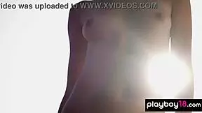 Ariel teases by slowly stripping her sexy swimsuit