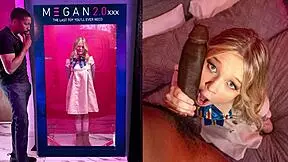 Petite teen m3gan gets destroyed by big black cock in halloween cosplay bbc special.