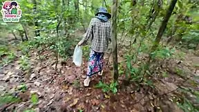 Thai Teen Babe Gets Horny In Forest And Fucks Roughly