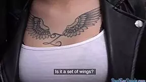 tricked amateur gets throatfucked outdoor by agent