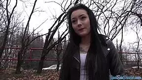 tricked amateur gets throatfucked outdoor by agent