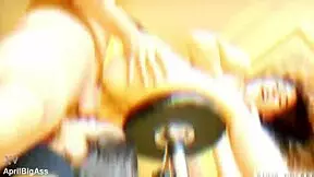 Dirty Ass-to-Mouth Threesome Swallowing Anal Creampie on High Stool