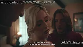 The exorcism of her virginity with stepbrothers, petite 18+ blonde, and a demon