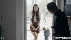 Hypocritical priest convinces teen gia derza anal virginity 😈