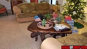 Teasing My Step Daughter Under The Christmas Tree