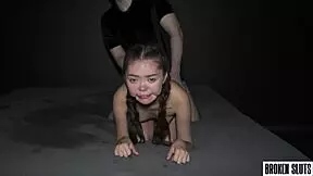 asian teen craving cock tries rough threesome with two guys