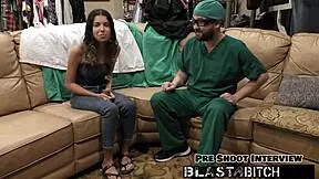 i got creampied while aria nicole was doing my ultrasound pov, it was so messy and hot