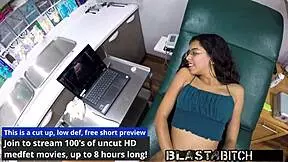 i got creampied while aria nicole was doing my ultrasound pov, it was so messy and hot