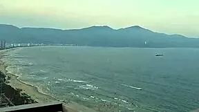 Duplex orgasm in tropical skyscraper