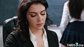 valentina nappi punishes teen student gal ritchie with lesbian licks