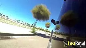 redhead teen lili lou gets outdoor fuck