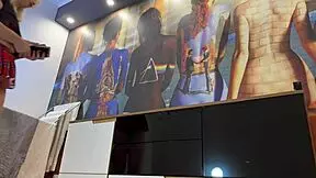 Want to see this hot blonde flash her thick ass under her miniskirt?