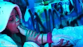 ebony bbw and petite tattooed girlfriend in lesbian feet worship session