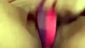 playing with my tiny tight pussy using dildo toys for pleasure