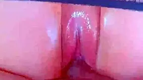 Puffy Pink Pussy in Fishnets Takes BBC