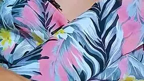 pretty girl fingering pink pussy in the office bathroom?