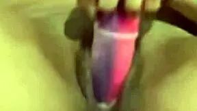 playing with my tiny tight pussy using dildo toys for pleasure