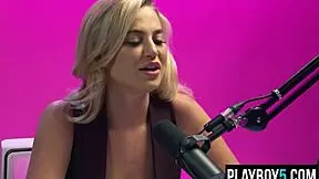 Big natural tits teen Blake Blossom fingers her pussy to intense orgasm.