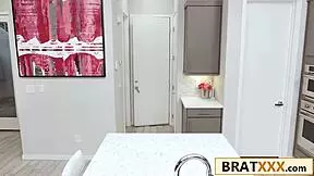 Pretty Little 18+ Teen Cosplaying Black Cat In Role-Play With Monster Cock