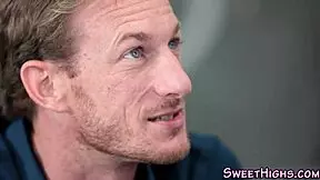 Uniformed Teen Gargles On Hot Spunk